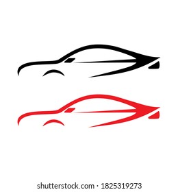 Car silhouette concept, it can be used as element of logo or another auto design needs.  