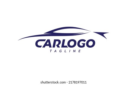 car silhouette concept logo design. car garage vector illustration.