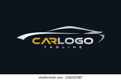 Car Silhouette Concept Logo Design Car Stock Vector (Royalty Free ...
