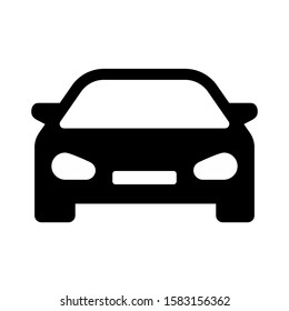 Car silhouette. Flat vector logotype. 