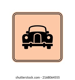 Car Silhouette Front Icons Pro Vector