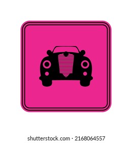 Car Silhouette Front Icons Pro Vector