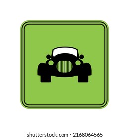 Car Silhouette Front Icons Pro Vector