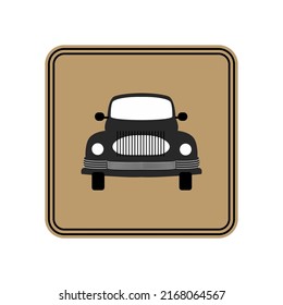 Car Silhouette Front Icons Pro Vector