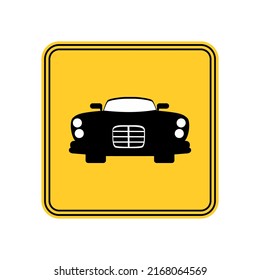 Car Silhouette Front Icons Pro Vector