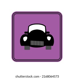 Car Silhouette Front Icons Pro Vector