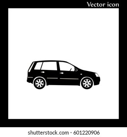 car silhouette icon. Mid-size car