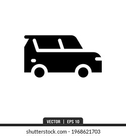 Car silhouette icon vector, illustration logo template in trendy style. Suitable for many purposes.