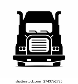 Car silhouette icon vector illustration big truck industrial company factory