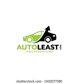 Car silhouette illustration made abstract up arrow modern for the car repair shop logo design graphic