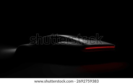 Car silhouette with light effect