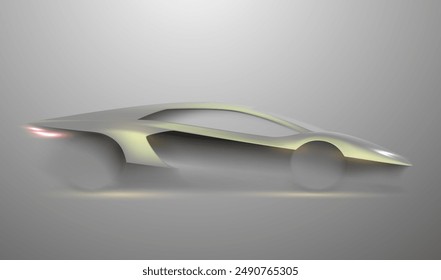 Car silhouette with light effects