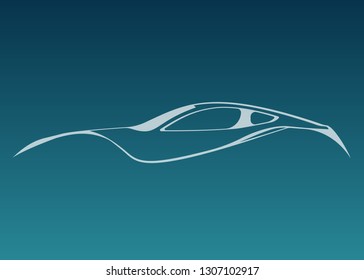 Car silhouette.  logo