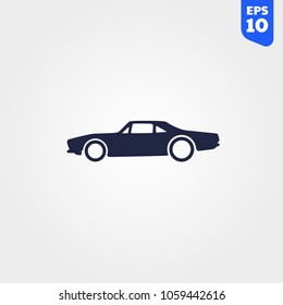 Car silhouette logo template, side view