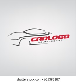 Car Silhouette Logo Template in simple and elegant style. Vector Illustration eps.10