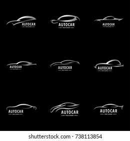 Car Silhouette Logo Template in simple and elegant style. Vector Illustration eps.10