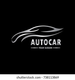 Car Silhouette Logo Template in simple and elegant style. Vector Illustration eps.10