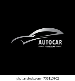 Car Silhouette Logo Template in simple and elegant style. Vector Illustration eps.10