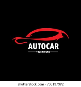 Car Silhouette Logo Template in simple and elegant style. Vector Illustration eps.10
