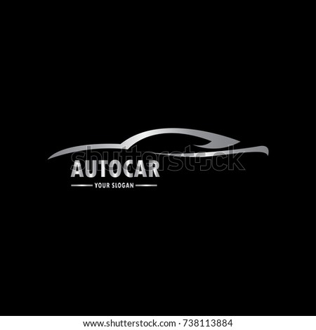 Car Silhouette Logo Template in simple and elegant style. Vector Illustration eps.10