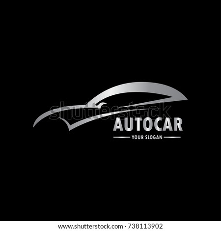 Car Silhouette Logo Template in simple and elegant style. Vector Illustration eps.10