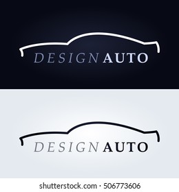 Car silhouette logo. Vector illustration.