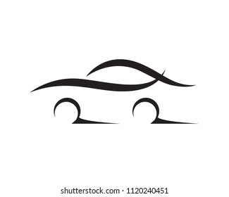 Car silhouette logo Vector template icons app
