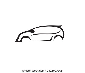 Car silhouette logo Vector template icons app
