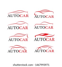 Car silhouette logo Vector template icons app