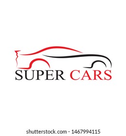 Car silhouette logo Vector template icons app