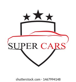 Car silhouette logo Vector template icons app