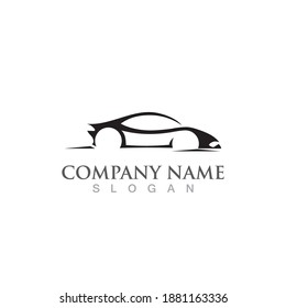 Car silhouette logo Vector template icons app
