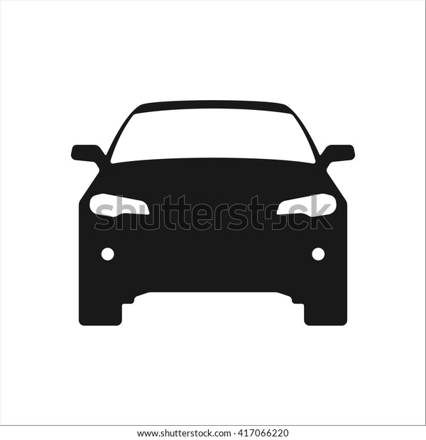 Car
silhouette modern sign simple icon on 
background