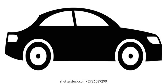 Silueta del coche en estilo nuevo. Ilustración vectorial.