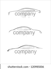 Car Silhouette On A White Background. Vector Art In EPS Format.