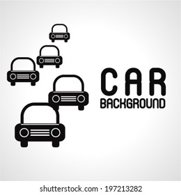 Car silhouette on a white background