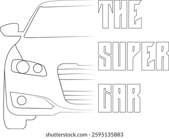 Car silhouette on white background