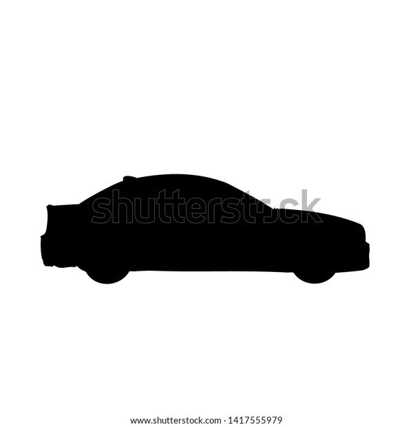 car silhouette on white\
background