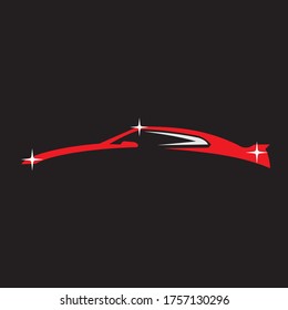car silhouette oulined vector design. goog for automotive logo