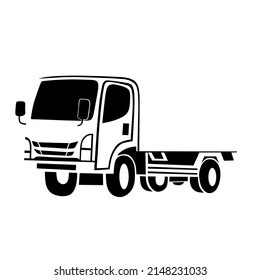 Car Silhouette Vector Big Cargo Truck Stock Vector (Royalty Free ...