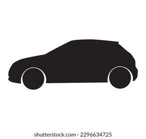 Car Silhouette Vector Icon Design