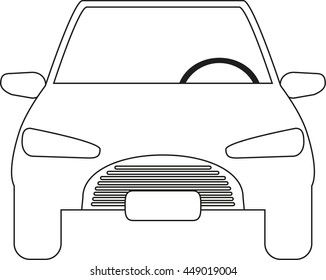 Car silhouette. Vector illustration.