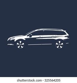 Car silhouette. Vector car illustration. Modern car vector icon
