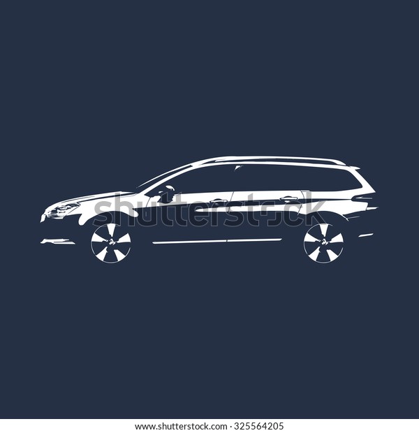 Car silhouette. Vector car illustration. Modern car\
vector icon