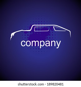 Car. Silhouette of the car. Vector illustration for your design.