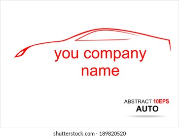 Car. Silhouette of the car. Vector illustration for your design.