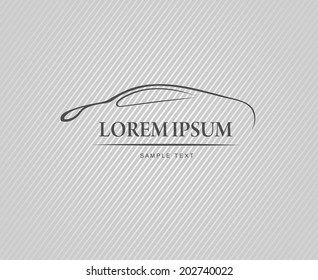 Car. Silhouette of the car. Vector illustration for your design.