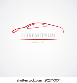 Car. Silhouette of the car. Vector illustration for your design.
