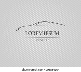 Car. Silhouette of the car. Vector illustration for your design.