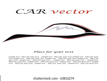 Car. Silhouette of the car. Vector illustration for your design.